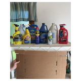 Assorted Automotive and Household Cleaning Chemica