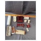 Vintage Dollhouse Furniture and Bathroom Fixture M
