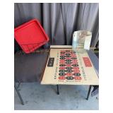 Vintage Roulette Board Glass Terrarium and Wire Ra