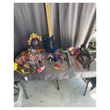 Garden Decor Lot With Wind Chimes and Solar Lights