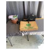 Mixed Lot of Lawn Garden Supplies and Air Compress