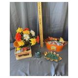 Autumn Fall Thanksgiving Floral And Pumpkin Decora