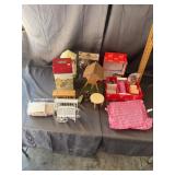 Large Lot of Dollhouse Miniatures and Lemax Villag