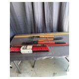 Libman Push Broom and Black & Decker Garden Tools