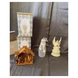 Vintage Christmas Decor Lot Ceramic Angel Nativity