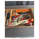Assorted Hand Tools, Levels, Screwdrivers, and Acc