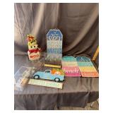 Assorted Seasonal Wooden Signs and Holiday Decor L