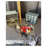 Vintage Hardware Organizer Cabinets and Hand Tools