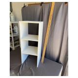 Modern White Three Tier Laminate Bookshelf Storage