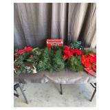 Assorted Christmas Holiday Wreaths Garland and Ele