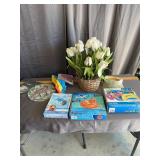 Intex and Bestway Pool Floats with Faux Floral Bas