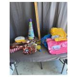 Vintage Yard Games Water Toys And Patriotic Decor