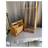 Vintage Wooden Magazine Rack and Quilt Stand