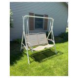 Two-Person Outdoor Sling Swing with Metal A-Frame