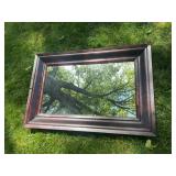 Antique American Empire Mahogany Ogee Wall Mirror