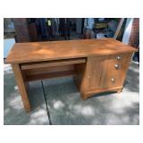 Modern Engineered Wood Computer Desk with Keyboard