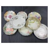 Antique German Porcelain Floral Plates RS Germany