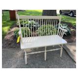Vintage Painted Wood Windsor Style Spindle Back De