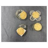 Cut Glass Salt Cellars and Dishes Selection