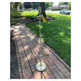 Vintage Cream Painted Fluted Metal Floor Lamp