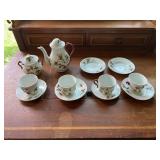 Vintage Miniature Rosebud Porcelain Tea Service Se