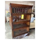 Globe-Wernicke Antique Oak Four-Tier Barrister Boo