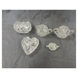 American Brilliant Period Cut Glass 5 Pcs.