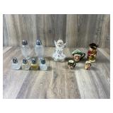 Toby Jugs June Angel Figurine and Glass Shakers