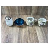 Hand Painted Porcelain Creamers Milk Glass Shaker