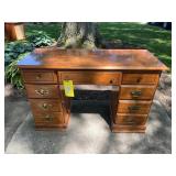 Solid Wood Chippendale Pedestal Desk