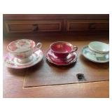 Assorted Vintage Porcelain Teacup and Saucer Sets