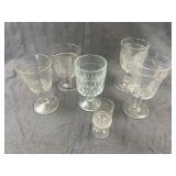 EAPG Glass Goblets and Cordial Stemware Lot