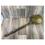 Brass Bed Warmer With Embossed Coat Of Arms