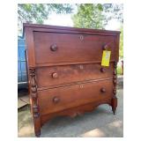 Antique American Empire Cherry Wood Chest of Drawe