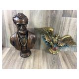 Abraham Lincoln Bust and Patriotic American Eagle