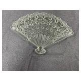 Fenton Daisy and Button Clear Glass Fan Plate