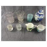 Vintage Glass and Porcelain Tableware Assortment