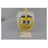 Galerie M&M's Yellow Ceramic Cookie Jar