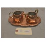 Coppercraft Guild Polished Cream and Sugar