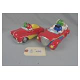 Pair Galerie M&M's Ceramic Red Cars