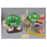 Pair M&M's Green Candy Dispensers