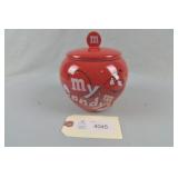 M&M's Red Ceramic Jar