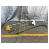 Hand Blown Art Glass Flower Sculptures and Stem