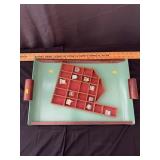 Vintage Serving Tray Shadow Box Shelf and Miniatur