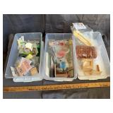 Mixed Crafting Lot With Dollhouse Miniatures Beads
