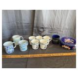 Vintage Ceramic Mugs Danish Butter Cookie Tin