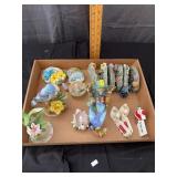 Assorted Decorative Porcelain Bird Figurines and G