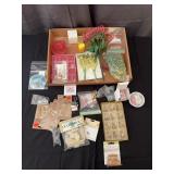 Assorted Dollhouse Miniatures and Crafting Supplie