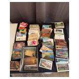 Large Vintage Travel Postcard Collection With Stor