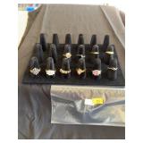 Assorted Estate Fashion Rings With Multi Colored S